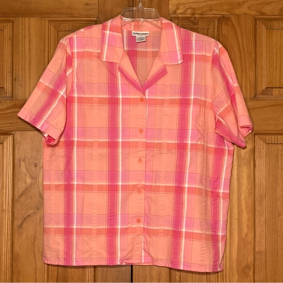 EUC Vintage Alfred Dunner Short Sleeve Top Blouse Size 16P - Picture 1 of 11